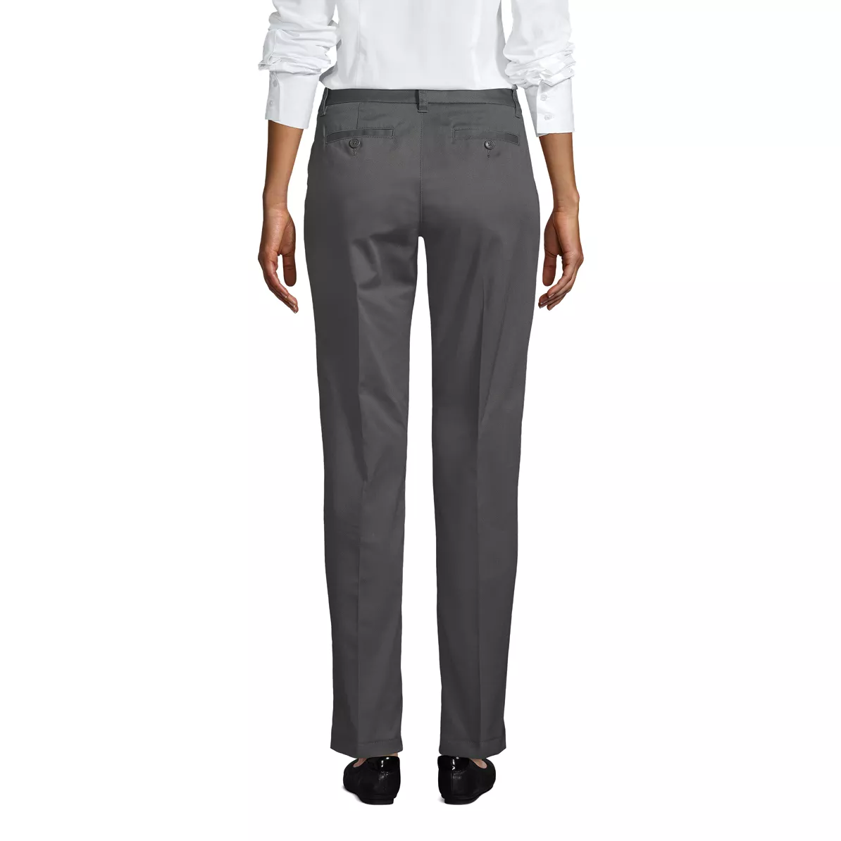 Women's Plain Front Blend Chino Pants