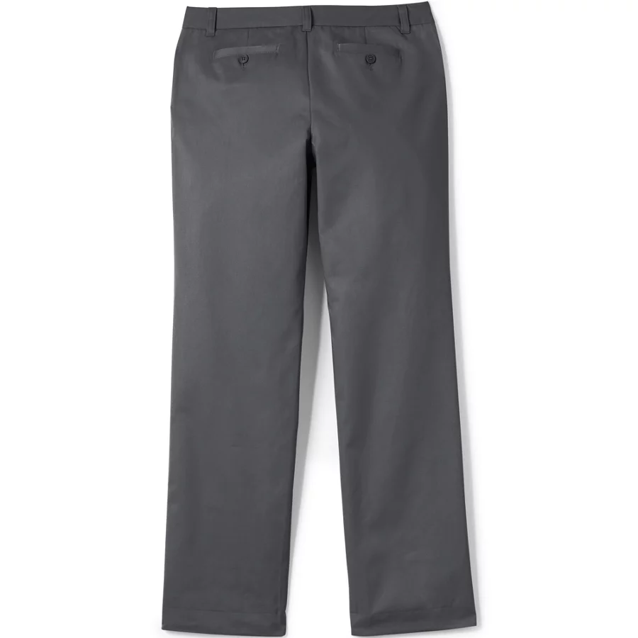 School Uniform Girls' Iron Knee Blend Plain Front Chino Pants view 7