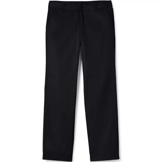School Uniform Girls Iron Knee Blend Plain Front Chino Pants - primary