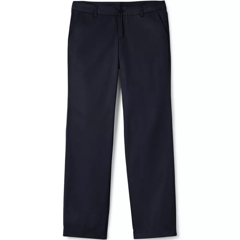 Women's Plain Front Blend Chino Pants, Front