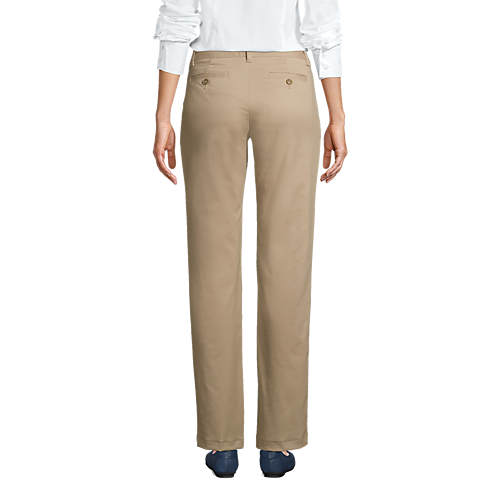 Women's Plain Front Stretch Chino Pants - Secondary