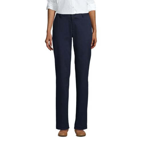 Women's Plain Front Stretch Chino Pants - image 2