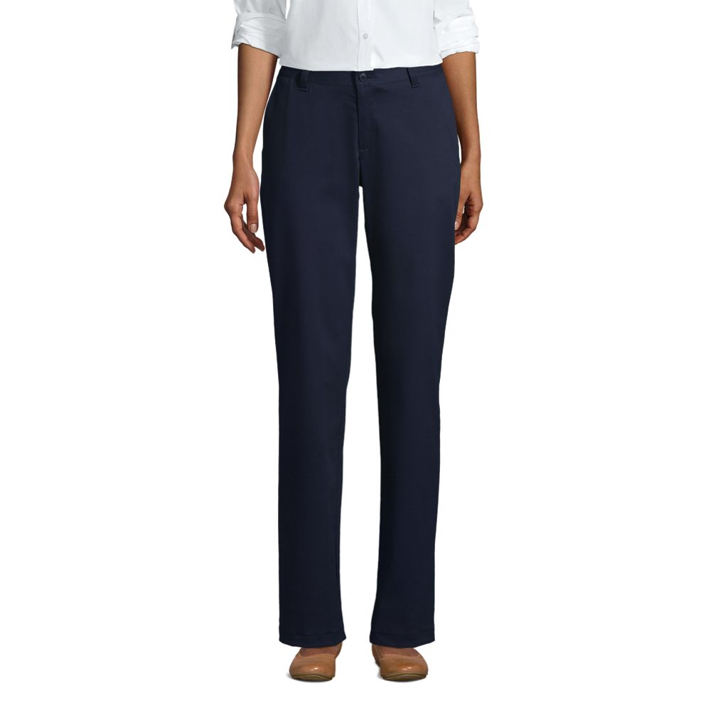 Women's Plain Front Stretch Chino Pants