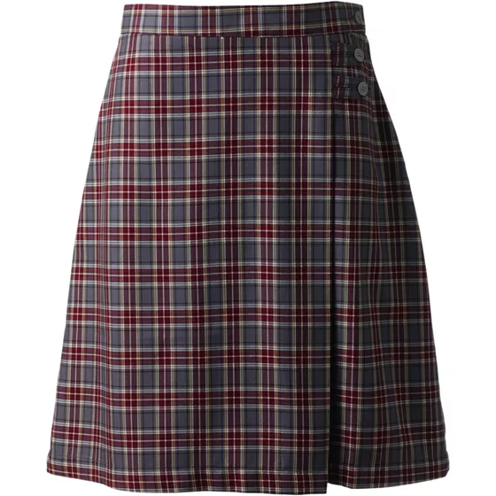 Girls Plaid A-line Skirt - primary