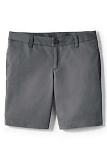 School Uniform Juniors Plain Front Blend Chino Shorts, Front