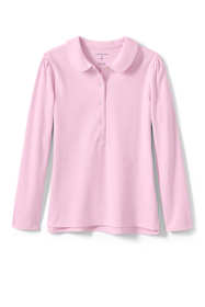 Girls Long Sleeve Peter Pan Collar Polo Shirt