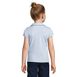 School Uniform Girls Short Sleeve Peter Pan Collar Polo Shirt, Back