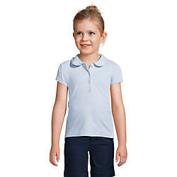 School Uniform Girls Short Sleeve Peter Pan Collar Polo Shirt, Front