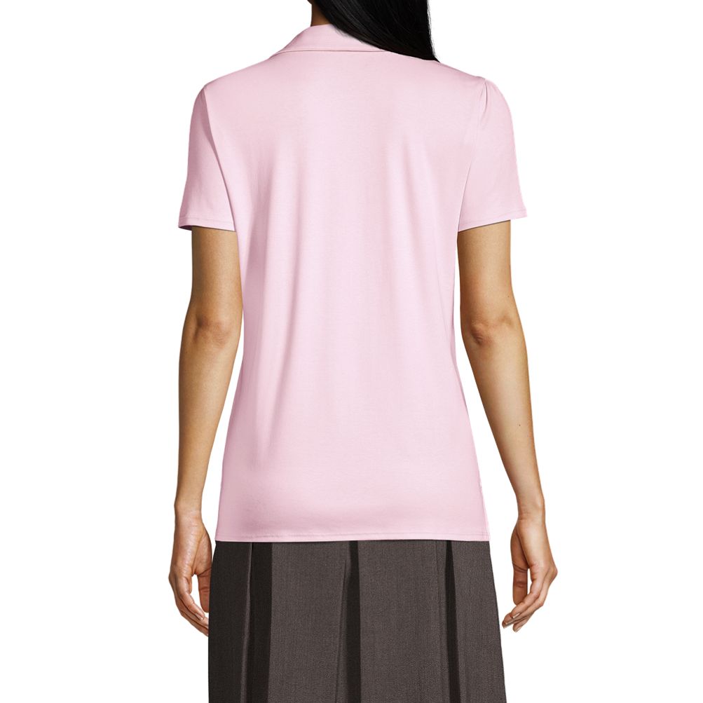 Women's Short Sleeve Peter Pan Collar Polo Shirt