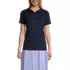 Women's Short Sleeve Peter Pan Collar Polo Shirt, Front