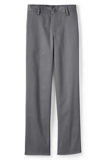 Boys Iron Knee Blend Plain Front Chino Pants, Front