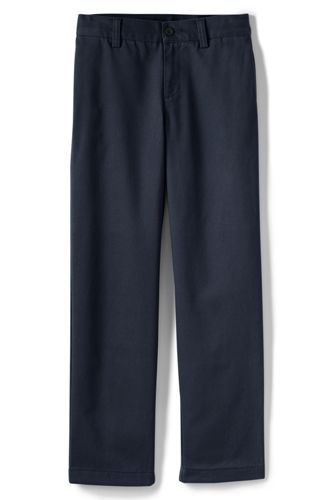 School Uniform Little Boys Iron Knee Stain Resistant Wrinkle Resistant Plain Front Chino Pants, Front