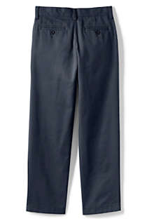 School Uniform Boys Iron Knee Stain Resistant Wrinkle Resistant Plain Front Chino Pants, Back