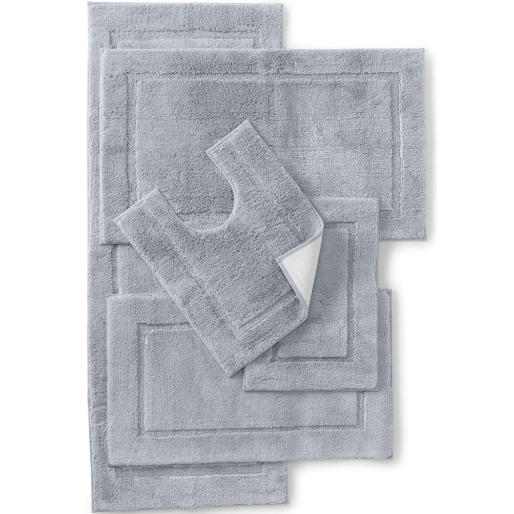 Lands' End Supima Non-Skid Bath Rug Dark Sand Contour Rug