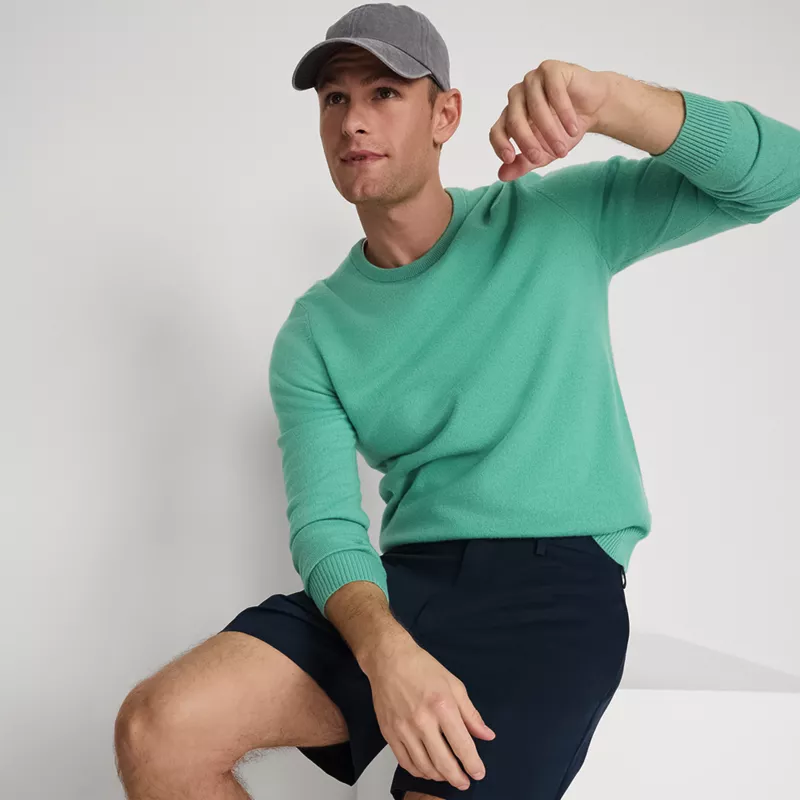 Men's No Iron 6" Plain Front Chino Short, alternative image