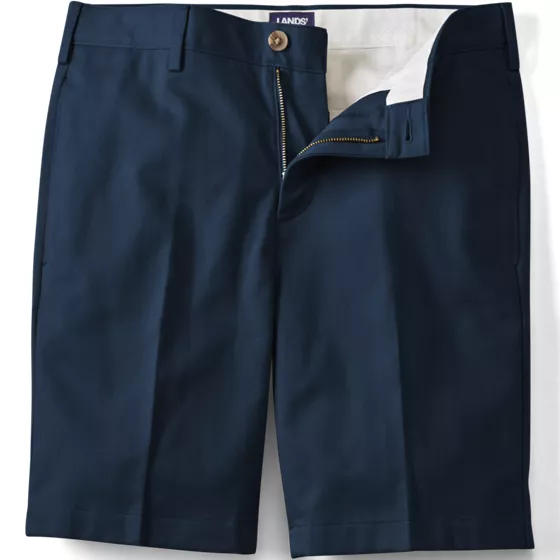 Men's No Iron 9" Plain Front Chino Short - primary