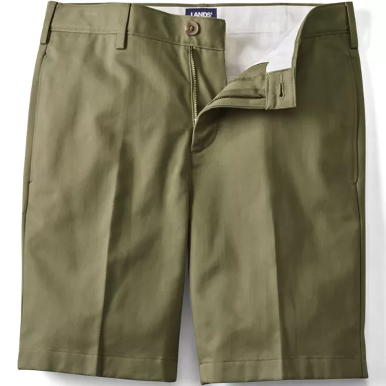 Men's No Iron 9" Plain Front Chino Short - primary