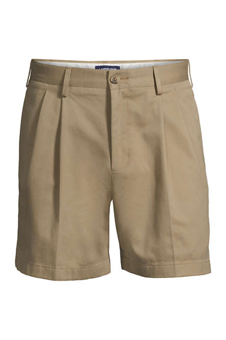 Men's Traditional Fit Pleated 6 Inch No Iron Chino Shorts