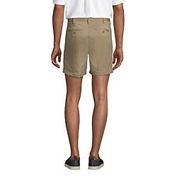Men's Traditional Fit Pleated 6 Inch No Iron Chino Shorts, Back