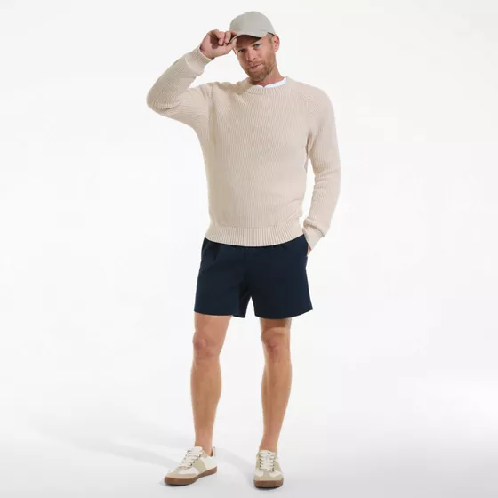 Men's No Iron 6" Pleated Front Chino Short - primary