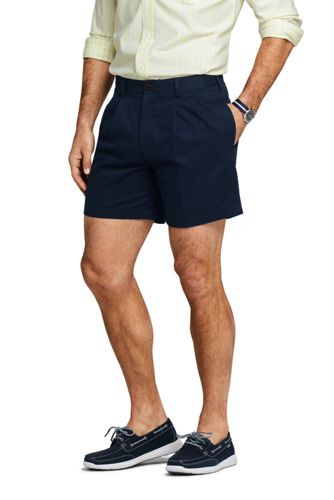 pleated chino shorts