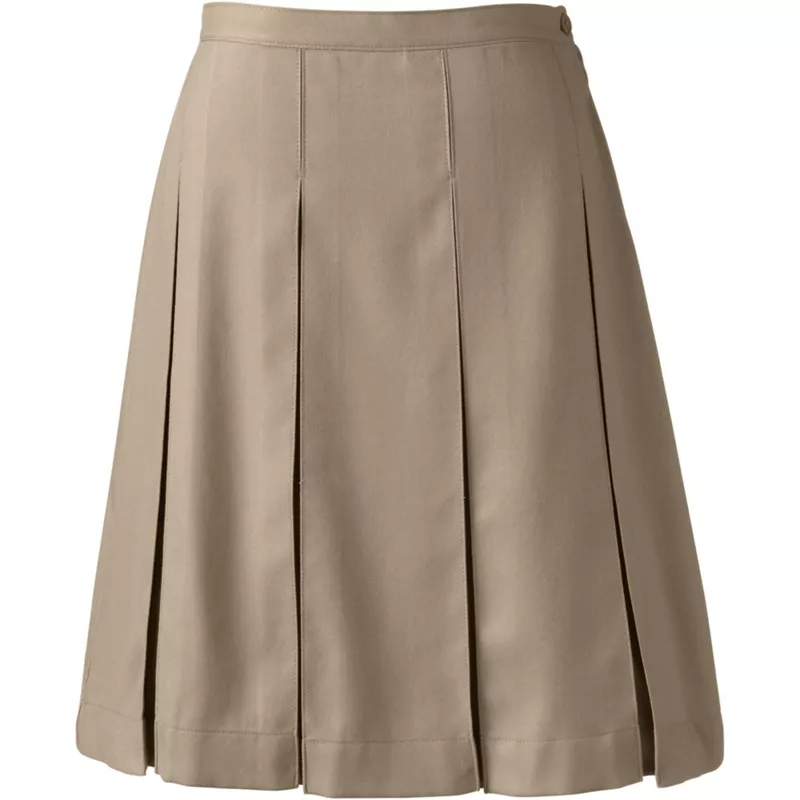 Women's Box Pleat Skirt Top of Knee, Front