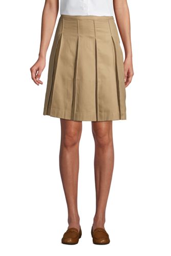 khaki skirt knee length