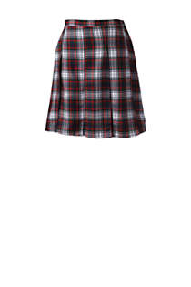Lands End School Uniform Girls Plaid Pleated Skirt Below The Knee