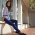 Women's Petite Starfish Mid Rise Knit Leggings, alternative image