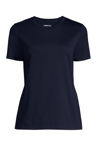 Women's Supima Short Sleeve Crew Neck T-shirt | Lands' End