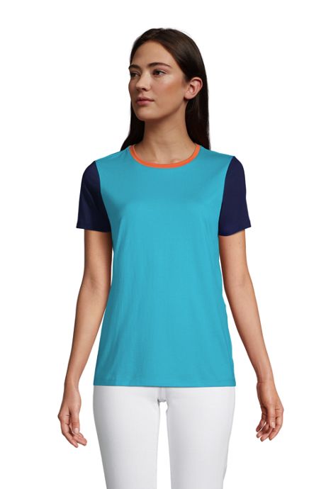 Amober Womens Street Pattern T-Shirt Short Sleeve Loose Summer Top Tee