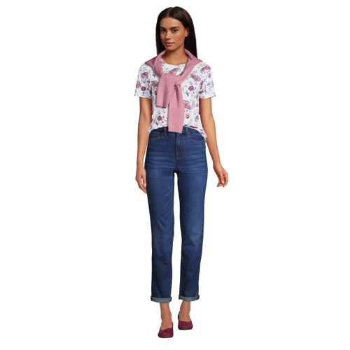 Le T-Shirt Supima à Manches Courtes, Femme Stature Standard image number 3