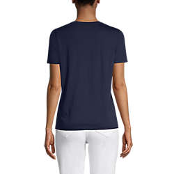 Women's Relaxed Supima Cotton Short Sleeve Crewneck T-Shirt, Back