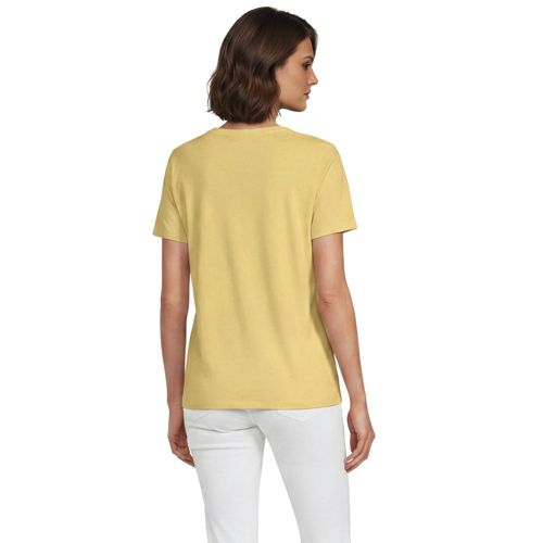  Lands' End Supima Kurzarm-shirt Mit Rundem Ausschnitt, Damen, Größe:32-34 Regular, Gelb, Baumwolle, By Lands' End 
