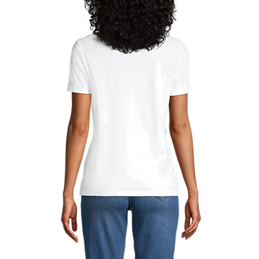 Supima Kurzarm-Shirt mit rundem Ausschnitt für Damen image number 1