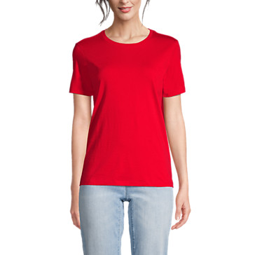 Le T-Shirt Supima à Manches Courtes, Femme Stature Standard image number 0