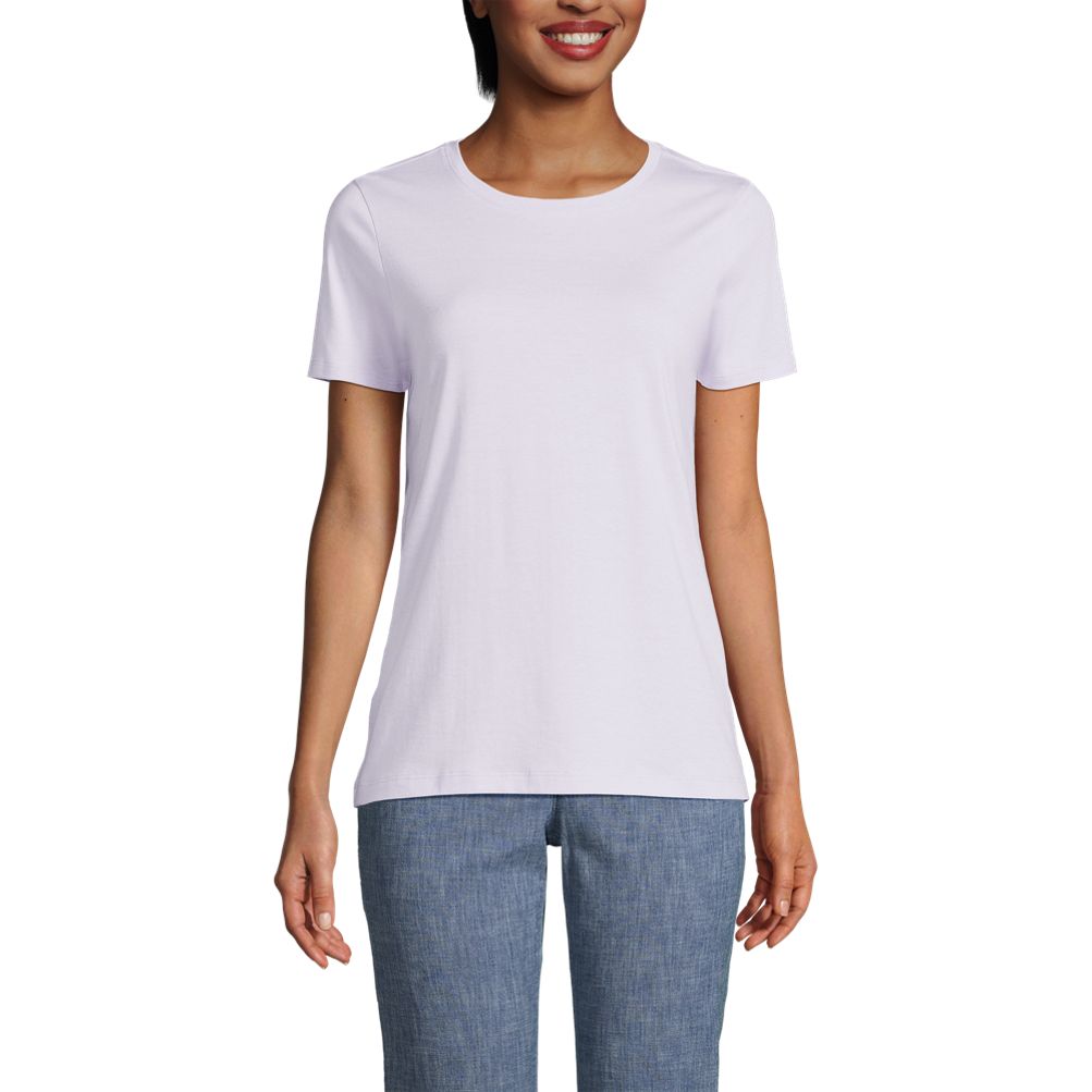 Petite Supima Cotton Crewneck T-Shirt | Lands' End