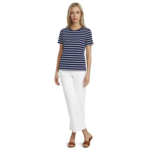 Deep Sea/Ivory Breton Stripe