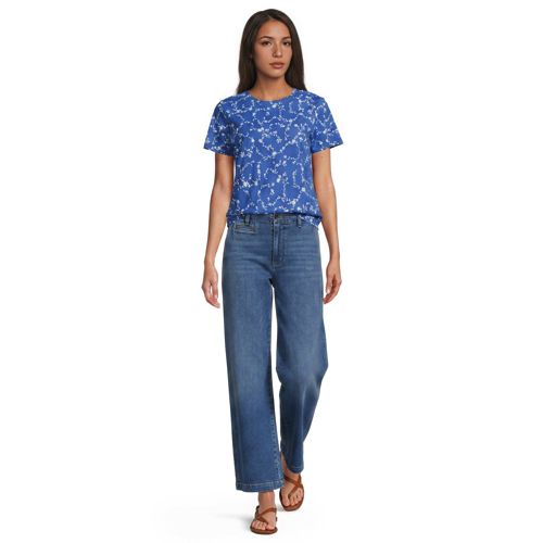 Muted Cobalt Blue Floral Vine