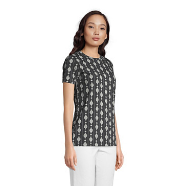 Supima Kurzarm-Shirt mit rundem Ausschnitt für Damen image number 2