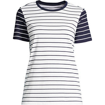 Le T-Shirt Supima à Manches Courtes, Femme Stature Standard image number 4