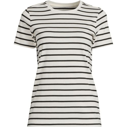 Women's Petite Supima Short Sleeve Crew Neck T-shirt | Lands' End