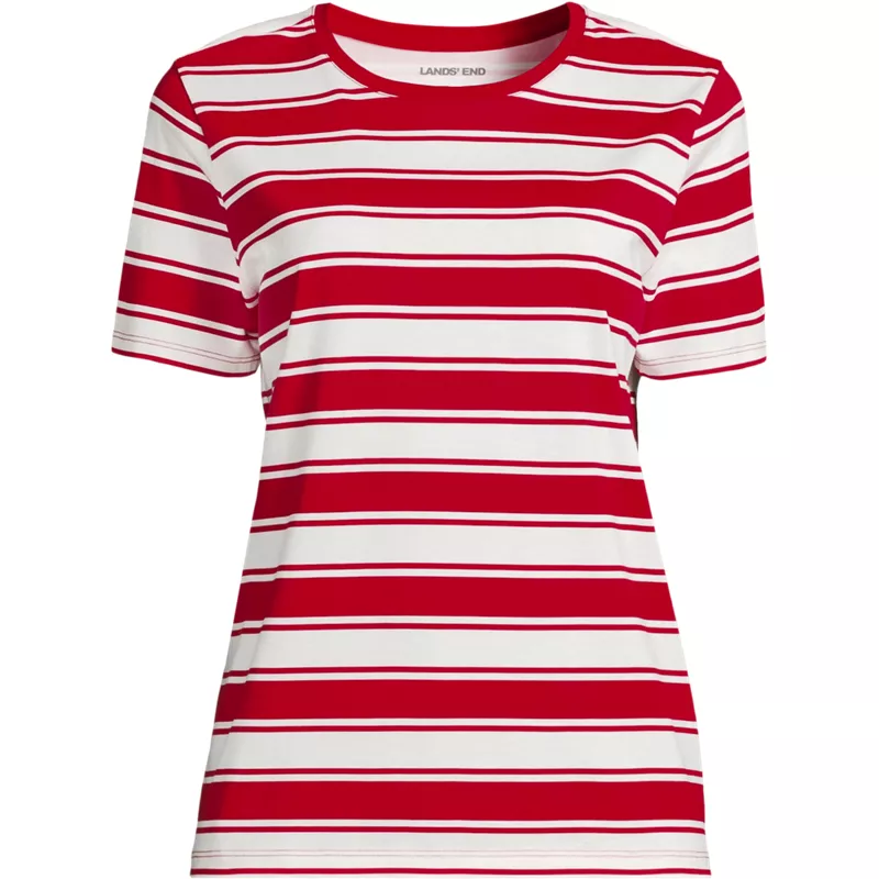Petite Supima Cotton Crew Neck T-Shirt, Front