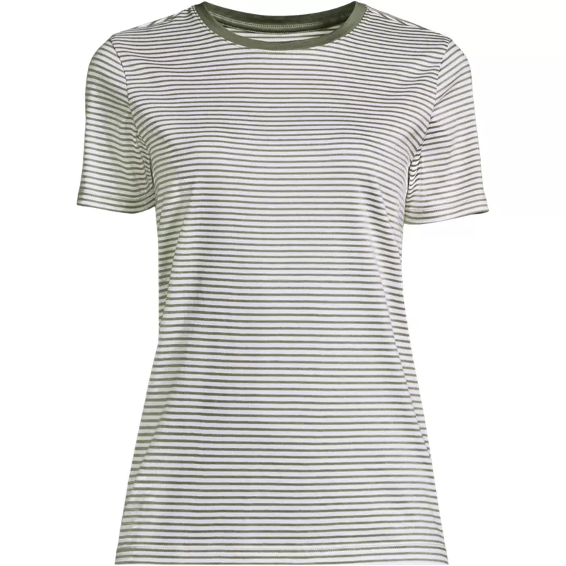 Petite Supima Cotton Crew Neck T-Shirt, Front