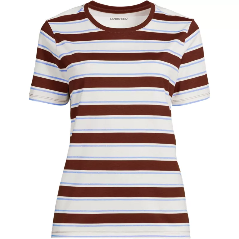 Petite Supima Cotton Crew Neck T-Shirt, Front