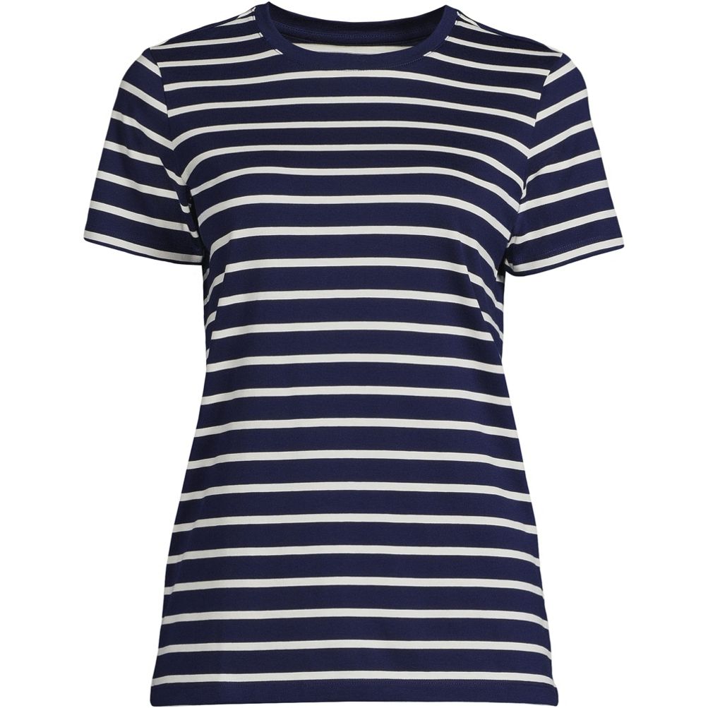 売れ筋商品|||ランズエンド カットソー トップス レディース Women's Relaxed Supima Cotton V-Neck T-Shirt Black Women's Relaxed Supima Cotton Short Sleeve V-Neck T-Shirt