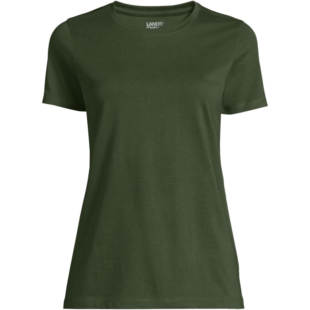 Women's Relaxed Supima Cotton Crew Neck T-Shirt | Lands' End