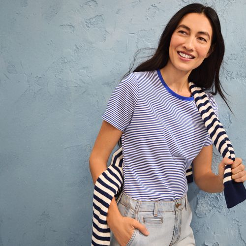Women's Relaxed Supima Cotton Crew Neck T-Shirt