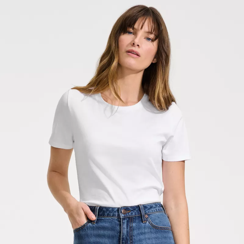 Petite Supima Cotton Crew Neck T-Shirt, alternative image