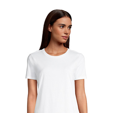 Supima Kurzarm-Shirt mit rundem Ausschnitt für Damen image number 6